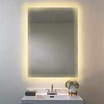 Espelho lapidado bisotê Iluminado com LED quente - 70x80cm Espelho lapidado bisotê Iluminado com LED quente - 70x80cm