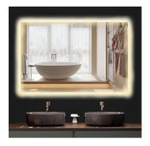 Espelho lapidado bisotê Iluminado com LED quente - 80x100cm Espelho lapidado bisotê Iluminado com LED quente - 80x100cm