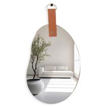 Espelho Lapidado Decorativo Modelo Grão 20x30cm com Pendurador para Lavabo Escritório Hall Espelho Lapidado Decorativo Modelo Grão 20x30cm com Pendurador para Lavabo Escritório Hall