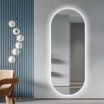 Espelho Lapidado Oval Iluminado com led frio - 50x120cm