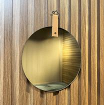 Espelho Lapidado Redondo 30cm com Pendurador Embutido para Banheiro Quarto Sala Espelho Lapidado Redondo 30cm com Pendurador Embutido para Banheiro Quarto Sala