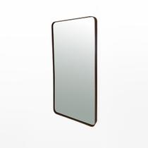 Espelho Leather Retangular Decorativo material sintético Multiuso