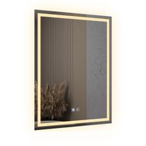 Espelho LED 3 Cores Banheiro Dual Touch c/ Desembaçador Espelho LED 3 Cores Banheiro Dual Touch c/ Desembaçador