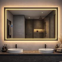 Espelho led Banheiro 3 Cores de Luz Com Desembaçador e Display Digital 70x90cm Bivolt