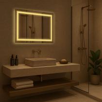 Espelho Led Jateado Amarelo Bivolt Decorativo Luxo Sala Banheiro Conzinha Quarto Espelho Led Jateado Amarelo Bivolt Decorativo Luxo Sala Banheiro Conzinha Quarto