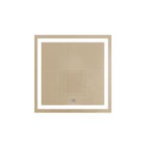 Espelho Led Jateado Quadrado 80x80 Cm Touch-screen Bivolt