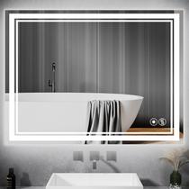 Espelho LED NESDCC 60x90cm frontal/retroiluminado antiembaçante 3 cores