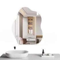 Espelho Led Organico Touch Pilha 80x60 Cm Branco