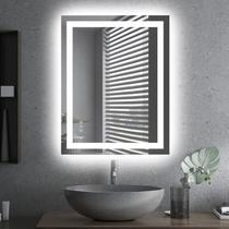Espelho LED para banheiro Amorho 28 x 36 cm com antiembaçante e memória Espelho LED para banheiro Amorho 28 x 36 cm com antiembaçante e memória