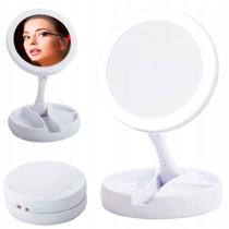 Espelho Led Para Maquiagem Dupla Face Iluminado Bancada