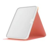 Espelho LED Portátil com Capa Recarregável Touch USB Cor:Rosa