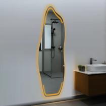 Espelho Led Touch com Decoração Luxuosa Salas Quartos Closets Hall Home Estilo Espelho Led Touch com Decoração Luxuosa Salas Quartos Closets Hall Home Estilo