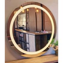 Espelho Led Transparente Jateado Touch Duas cores Led Amarelo Led Branco Fonte Decoração Chique Espelho Led Transparente Jateado Touch Duas cores Led Amarelo Led Branco Fonte Decoração Chique