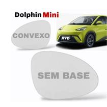 Espelho Lente Retrovisor BYD DOLPHIN MINI CONVEXO SEM BASE PLÁSTICA VALOR REFERESE A UNIDADE