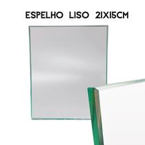 Espelho liso sem moldura 21x15cm kit com 2 unidades ideal para decoracoes, painel etc lapidado