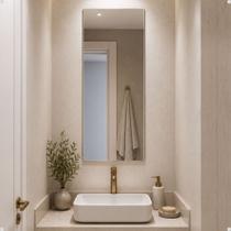 Espelho Lopazzi 70x30 Para Banheiro Pequeno Lavabo Apartamento Sem LED Com Suporte Espelho Lopazzi 70x30 Para Banheiro Pequeno Lavabo Apartamento Sem LED Com Suporte