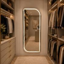 Espelho Lopazzi Arcos Led Jateado 3 Cores Botão Touch 170x70cm para Closet,Quarto,Salão e Camarim Espelho Lopazzi Arcos Led Jateado 3 Cores Botão Touch 170x70cm para Closet,Quarto,Salão e Camarim