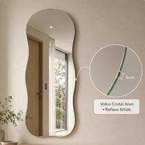Espelho Lopazzi Aura Decorativo Hall Entrada Parede Corredor Vertical 90CM Retangular Sem Moldura