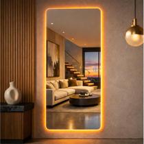 Espelho Lopazzi com LED Touch Bivolt 3 Cores Quente Neutra Fria Grande 150x40cm Corpo Inteiro para Quarto Sala Vidro 3mm Sem Moldura LOPAZZI Espelho Lopazzi com LED Touch Bivolt 3 Cores Quente Neutra Fria Grande 150x40cm Corpo Inteiro para Quarto Sala Vidro 3mm Sem Moldura LOPAZZI