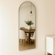 Espelho Lopazzi Grande Corpo Inteiro Base Reta Moldura Alumínio Quarto Sala Hall Pinterest 110x50cm Lopazzi