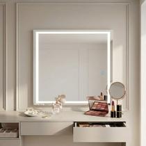 Espelho Lopazzi Iluminado LED Touch 80x90cm Retangular Decorativo para Maquiagem e Quarto Espelho Lopazzi Iluminado LED Touch 80x90cm Retangular Decorativo para Maquiagem e Quarto