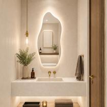 Espelho Lopazzi Orgânico Magnus Led 90x40cm P/ Lavabo, Banheiro, Quarto, Closet,Penteadeira Espelho Lopazzi Orgânico Magnus Led 90x40cm P/ Lavabo, Banheiro, Quarto, Closet,Penteadeira