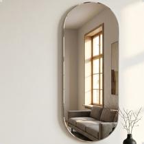 Espelho Lopazzi Oval 70x50 Borda Lapidada Sem Moldura Lavabo Banheiro Suporte Invisível Espelho Lopazzi Oval 70x50 Borda Lapidada Sem Moldura Lavabo Banheiro Suporte Invisível