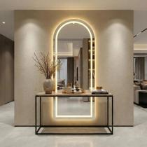 Espelho Lopazzi Oval Base Reta 170x70 Com 3 Tons de Led (Quente Neutro e Frio) Para Recepção e Hall Espelho Lopazzi Oval Base Reta 170x70 Com 3 Tons de Led (Quente Neutro e Frio) Para Recepção e Hall