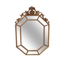 Espelho Losango Vertical Moldura Classico Dourado Formosa