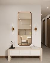 Espelho luxo retangular retrô corpo inteiro 150x60cm banheiro sala quarto hall moldura rose gold - Cubas e Gabinetes Espelho luxo retangular retrô corpo inteiro 150x60cm banheiro sala quarto hall moldura rose gold - Cubas e Gabinetes