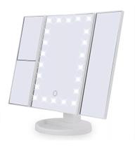 Espelho Luz Led Camarim Maquiagem Aumenta c/ zoom