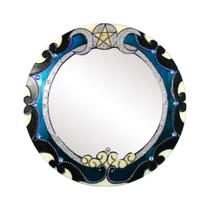 Espelho Mandala 3 Luas em Vidro 30cm - Energia Lunar e Harmonia Espelho Mandala 3 Luas em Vidro 30cm - Energia Lunar e Harmonia