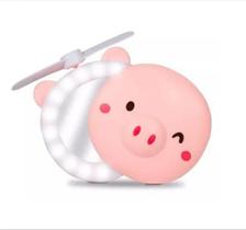 Espelho Maquiagem Fan Portátil Led Ventilador