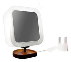 Espelho Maquiagem Iluminado Luz Aumento Regulagem Espelho Maquiagem Iluminado Luz Aumento Regulagem