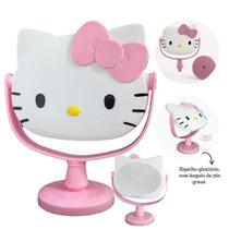 Espelho Maquiagem Infantil Com Suporte De Mesa Hello Kitty
