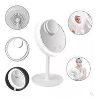 Espelho Maquiagem Led Ventilador Touch Screen Beleza Usb
