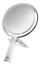 Espelho Maquiagem Lente De Aumento 5x Gardie Cristal Prata