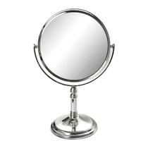 Espelho Maquiagem Mesa Aumenta 2X Dupla Face 360 15,5cm