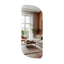 Espelho Médio 90x40cm Retangular Sem Moldura para Decoração Quarto Banheiro Sala Vertical Horizontal