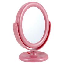 Espelho Mesa Dupla Face Pequeno Make Rosa Jacki Design