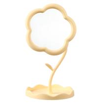 Espelho Mesa Maquiagem Formato Flor Decorativo Pink