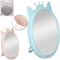Espelho Mesa / Pendurar Oval Moldura Plastico 15,2X14,5Cm