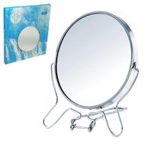 Espelho Mesa Redondo Dupla Face 19,5 Pedestal Aumenta Aramad - Saz Comércio