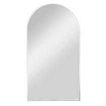 Espelho Minimalista Arco 40x70 cm Prata Elegância Contemporânea para o Seu Ambiente Banheiro Sala Quarto Casa Estilo - Evolux