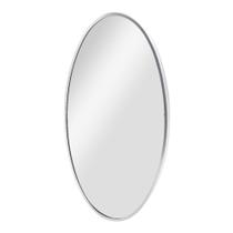 Espelho Minimalista Oval 40x70 cm Prata Toque de Sofisticação para o Seu Espaço Banheiro Sala Quarto Casa Estilo