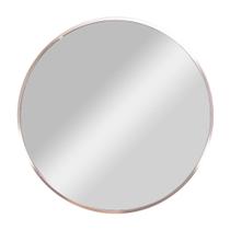 Espelho Minimalista Redondo 60x60 cm Cobre Banheiro Sala Quarto Casa Estilo - Evolux