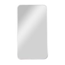 Espelho Minimalista Retangular 40x70 cm Prata Elegância e Estilo para o Seu Espaço Banheiro Sala Quarto Casa Estilo - LinhaEvolux