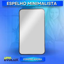Espelho Minimalista Retangular 40x70 cm Preto