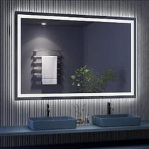 Espelho Moderno com LED Duplo e Touch Screen - Design Sofisticado Espelho Moderno com LED Duplo e Touch Screen - Design Sofisticado