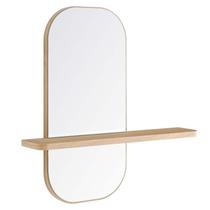 Espelho Modway Solstice Oak com prateleira 23,5x4,5x23,5 cm